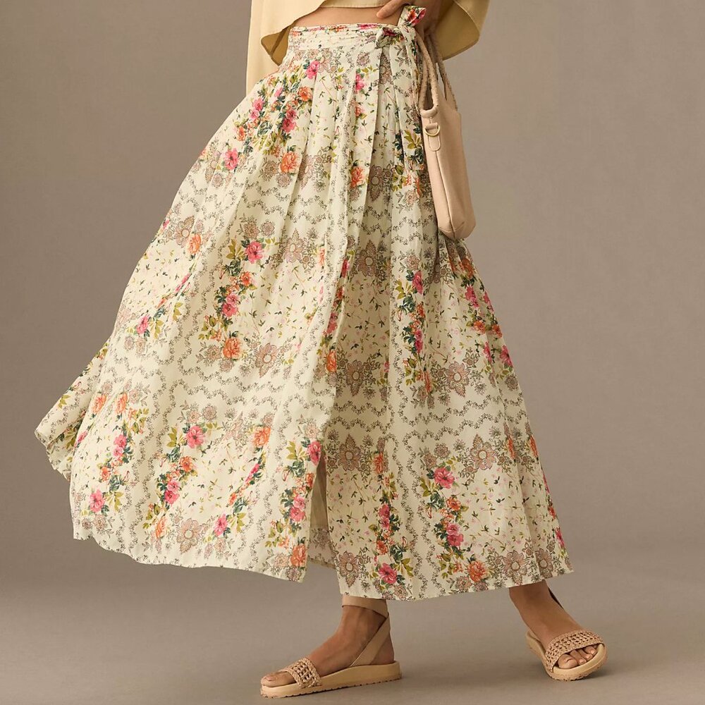 By Anthropologie Wrap Maxi Skirt, Size 6